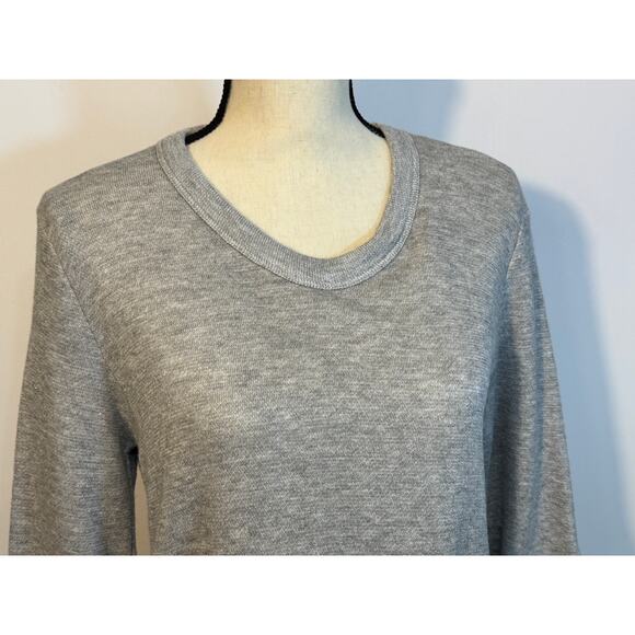 Wilt Heather Gray French Terry Sweatshirt Long Sleeve Pullover Top NWT Size M - Picture 2 of 7